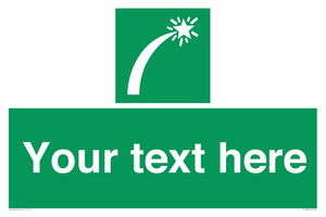 Custom sign safe condition Survival craft distress signal